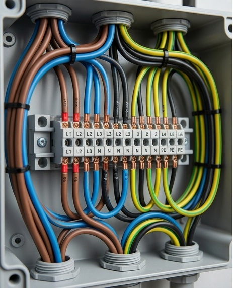 Detalle de cableado eléctrico